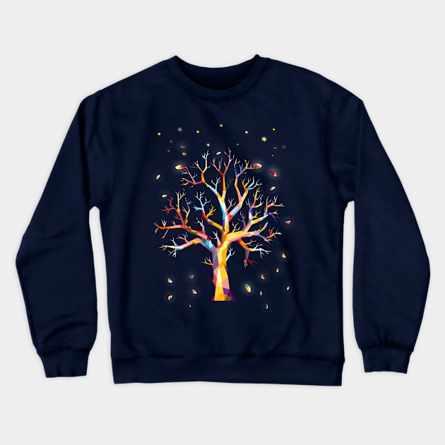 Tree Light Crewneck Sweatshirt by Shuriken